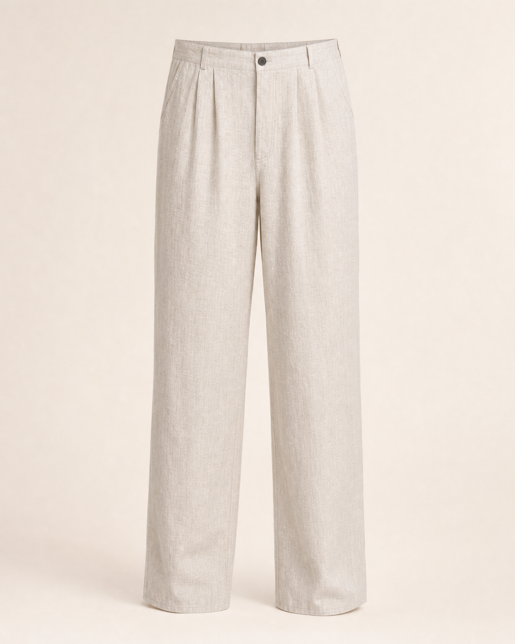 Mens Linen Straight Leg Pants