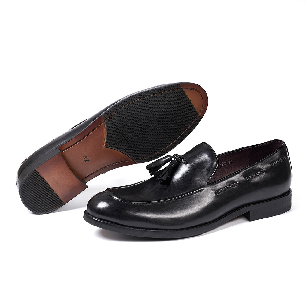 Mens Premium Cowhide Tassel Loafers