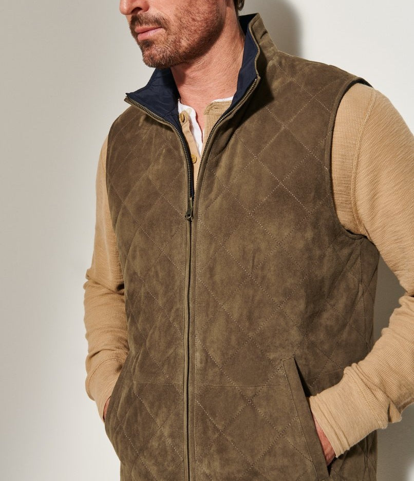 Reversible Suede Vest Jacket