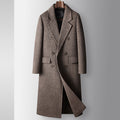 Double Breasted Over-The-Knee Length Wool Overcoat
