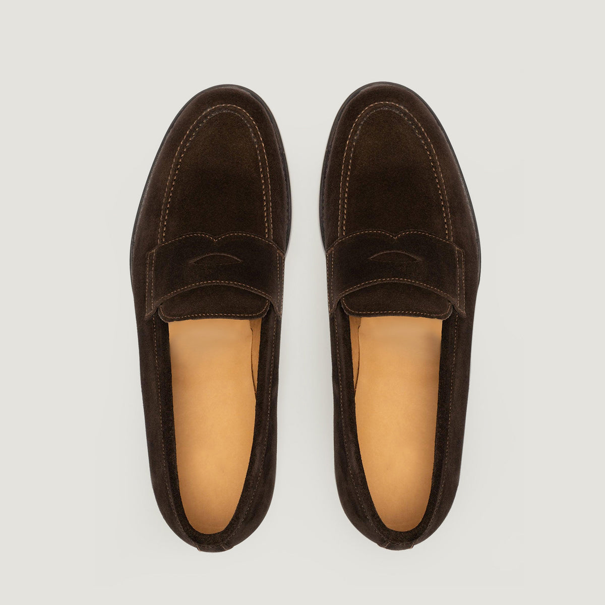 Mens nubuck leather Slip On Loafers