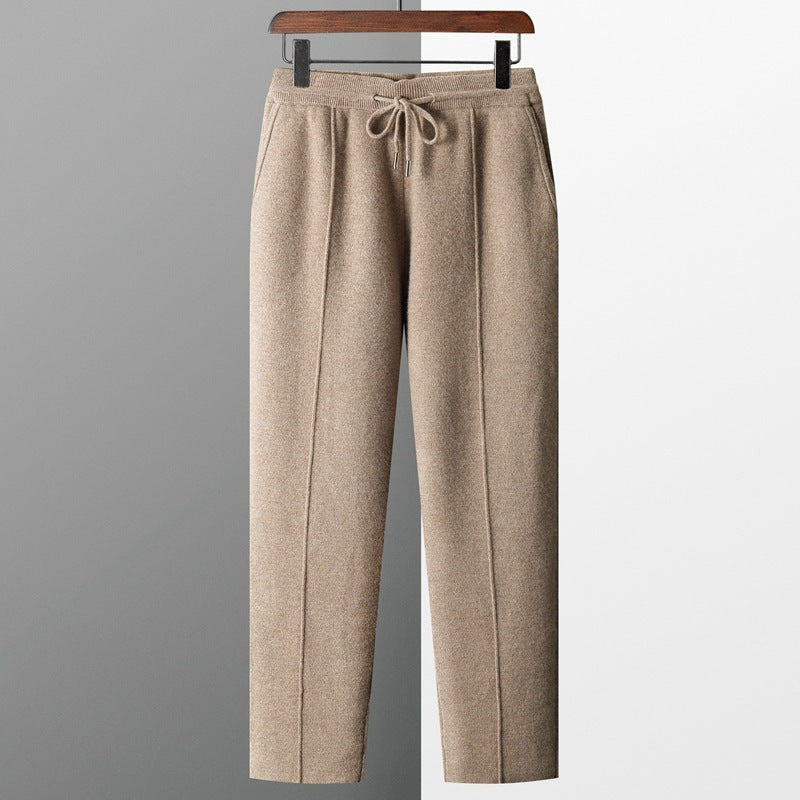 Men's Wool Knit Straight Fit Trousers