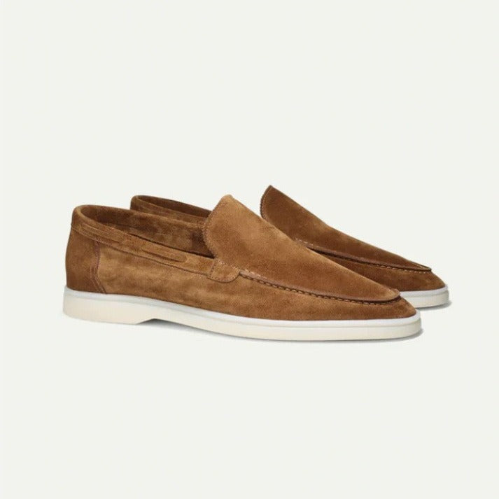 Mens Slip-On Driving Flats Suede Loafers