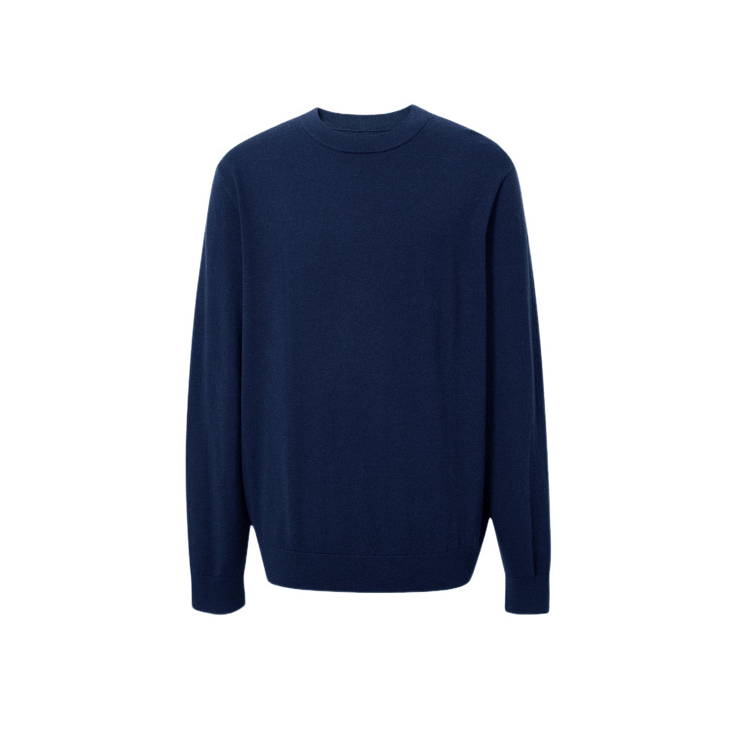 Mens Pure Wool Crew Neck Knit Sweater