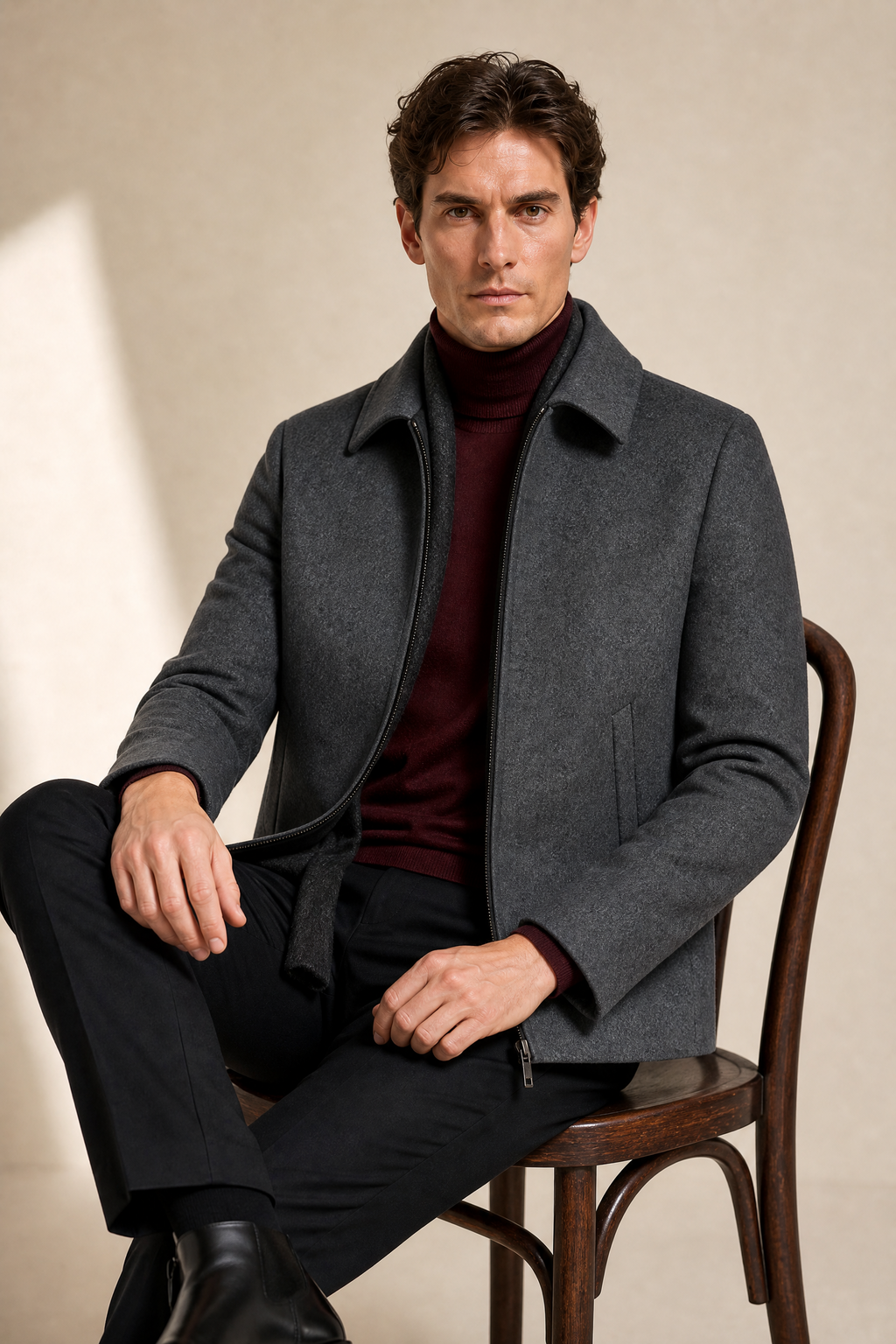 Mens Cashmere Blend Jacket