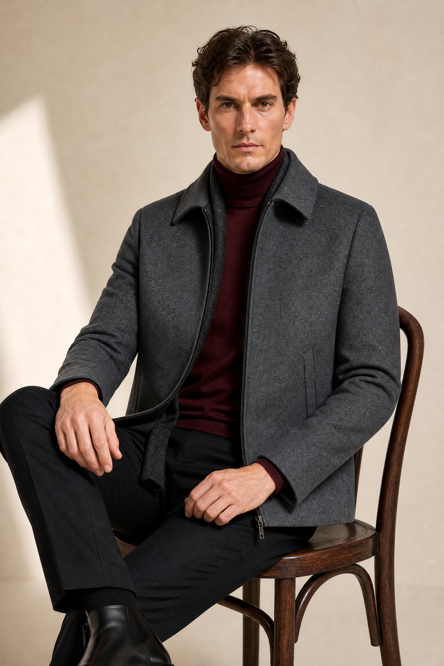 Mens Cashmere Blend Jacket
