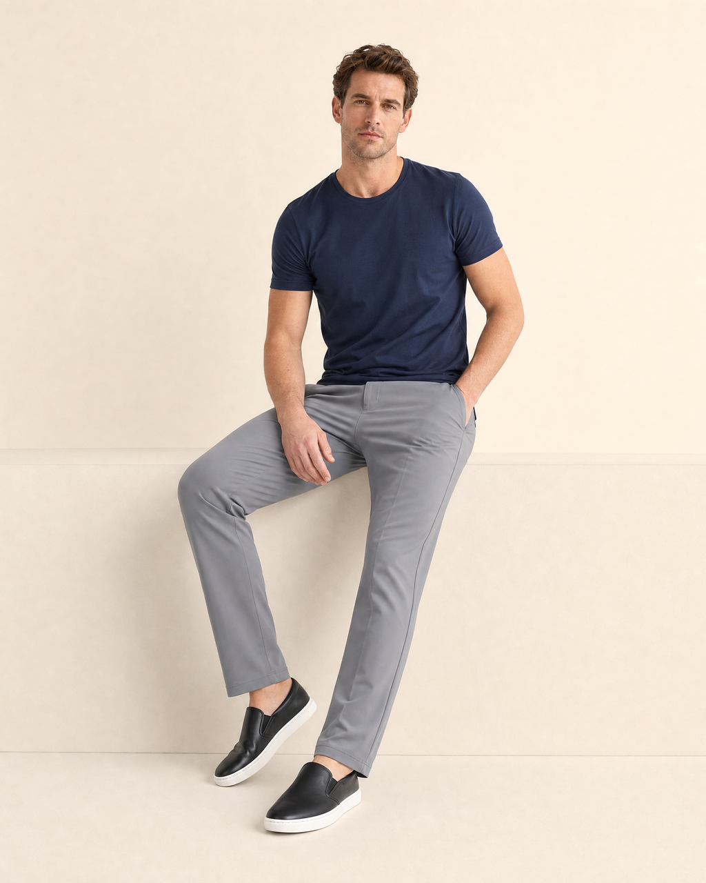 Men's Slim-Fit Cotton Casual Pants