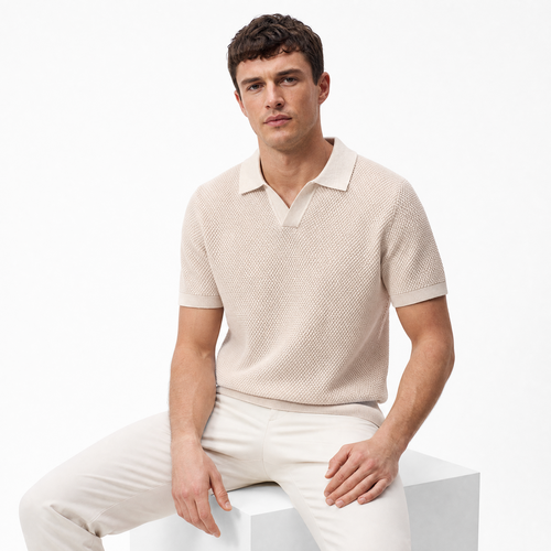 jacquard Buttonless Polo