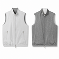 Reversible Wool Blend Stand Collar Vest